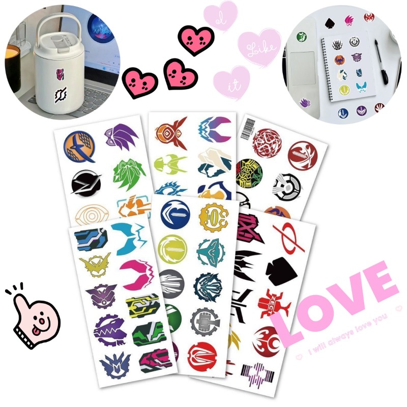 Laptop Accessories And Parts - 60 Blatt Kamen Rider Logo-Aufkleber, kreative