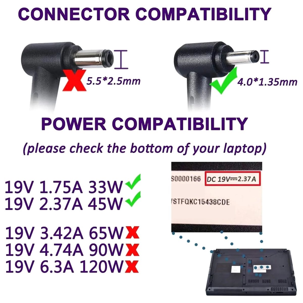 【TODAY-BUY】~@ 19V 2,37A 45W 4, – Laptop Accessories Buy Bewertung und Preis
