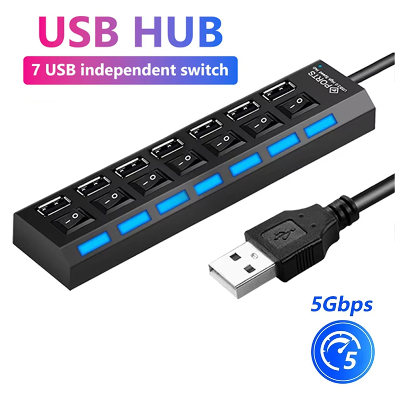 7-Port-USB-2.0-Hub-Splitter fü – Laptop Accessories And Parts Bewertung und Preis